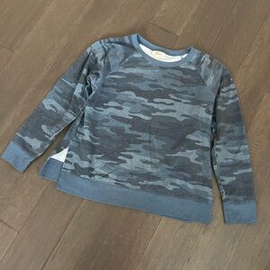 Style & Co. Blue Camouflage Top